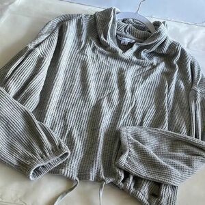 O’Neill Pull Over Waffle Knit Sweater Gray Size S